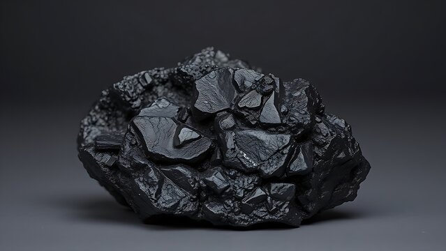 magnetite. A specimen of black magnetite ore with metallic luster. STEM education sheets, lab safety posters, designed for STEM education and laboratory safety posters.