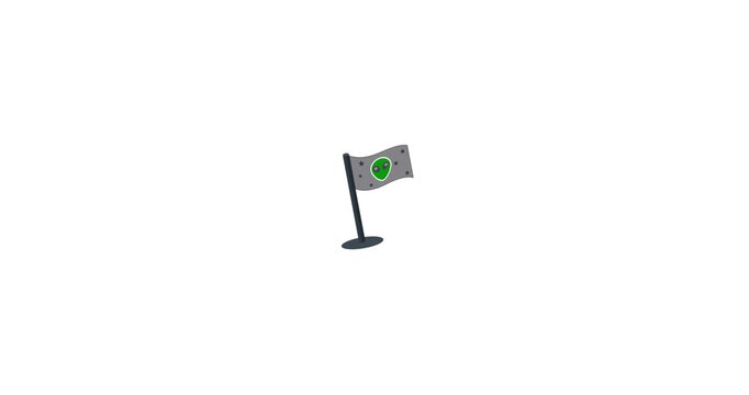 Alien Flag Extraterrestrial Symbol Animation