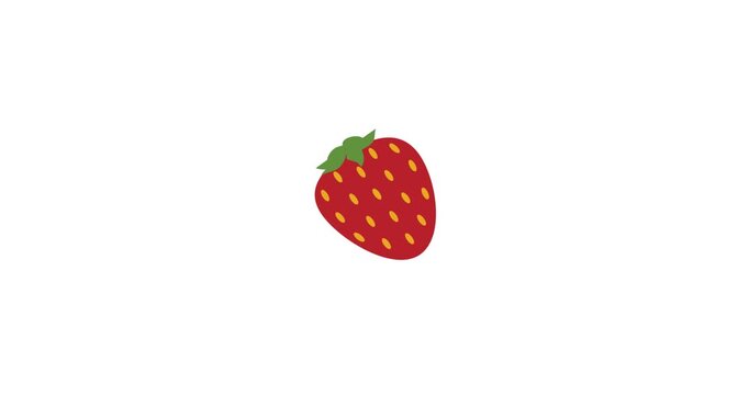 Strawberry Fruit Red Berry Animation