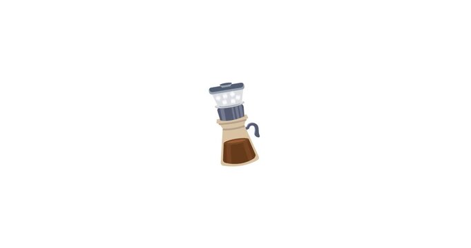 Cold Coffee Filter Brewing Device Animation