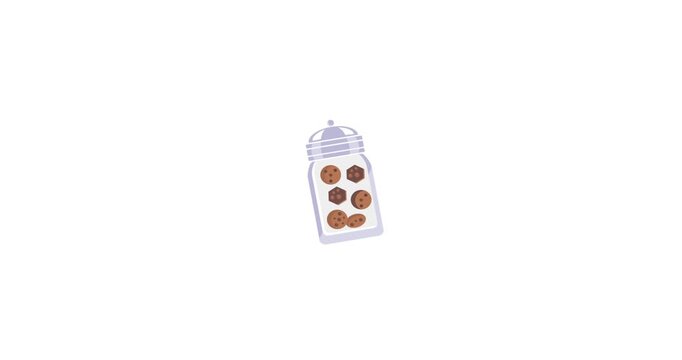 Cookies Jar Sweet Treat Container Animation