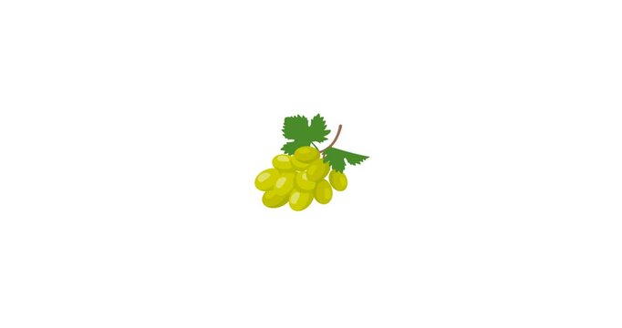 Grapes Fruit Bunch Vine Animation