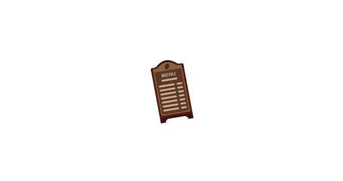 Menu Board Cafe Sign Display Animation