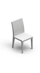 Fototapeta premium Minimalist Gray Chair on White Background - Modern Furniture Design.