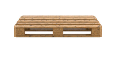 Wooden pallet on white background. Isolated 3D illustration © Sergey Ilin