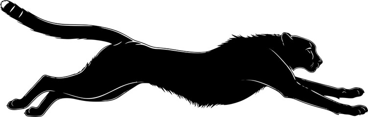 silhouette of a cheetah © Rizki