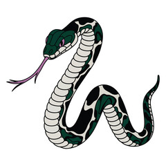 vector illustration of a cartoon snake ©  TOWHIDUL ISLAM