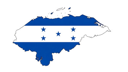 Geometric Star Map of Venezuela Outline with Blue Highlights isolated on a transparent background star symbols