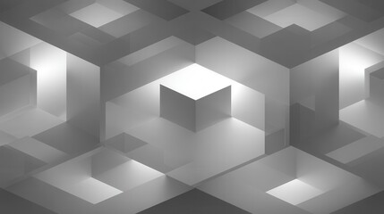 Isometric cube pattern design in subtle shades showing depth and structure in a creative arrangement on a uniform background