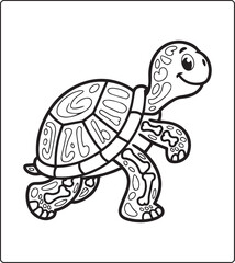Fototapeta premium Cute animal with halloween costume black line art vector illustration coloring page or book design for kids fun activities