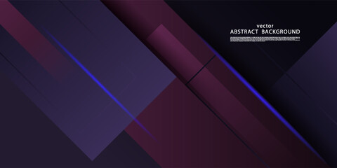 Futuristic dynamic purple textured realistic background design in 3D paper cut style with overlapping bright lines. Vector Eps10 © Wahyu