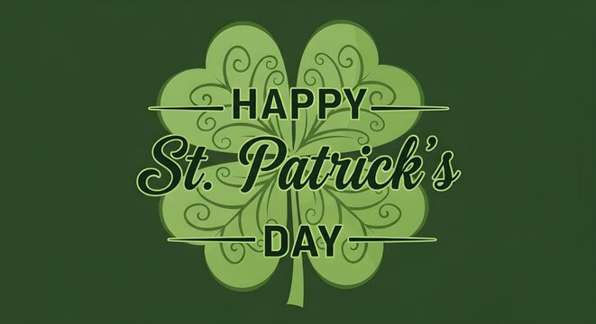 Happy st patrick's day shamrock celebration ireland