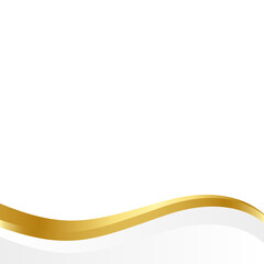 Elegant White Gold Wave Footer