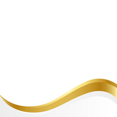 Elegant White Gold Wave Footer