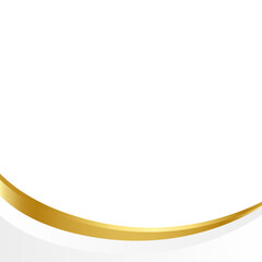 Elegant White Gold Wave Footer