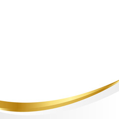 Elegant White Gold Wave Footer