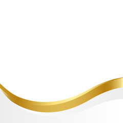 Elegant White Gold Wave Footer