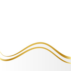 Elegant White Gold Wave Footer