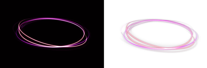 Shining magic dust circle with yellow light. Smooth twist lines create fantasy atmosphere. Ideal decorative element. © Vitalii