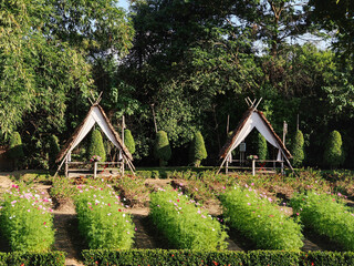 The traditional wigwam adorned with dreamcatcher decorations © wisannumkarng