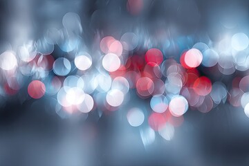 Abstract dreamy photo of bokeh lights in various colors, blurred and out of focus