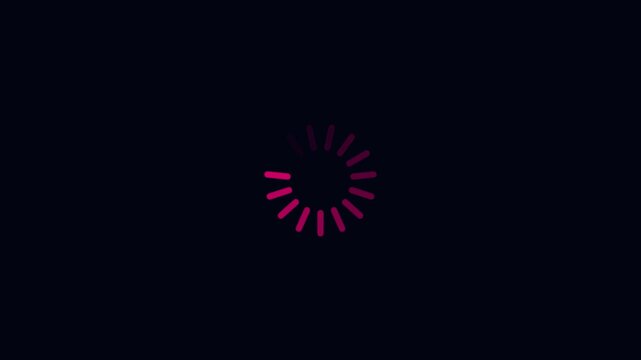 Minimal White Circular Progress Bar Loading Animation 4K Loop