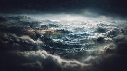 Obraz premium Powerful Ocean Waves - Stormy Sea Imagery