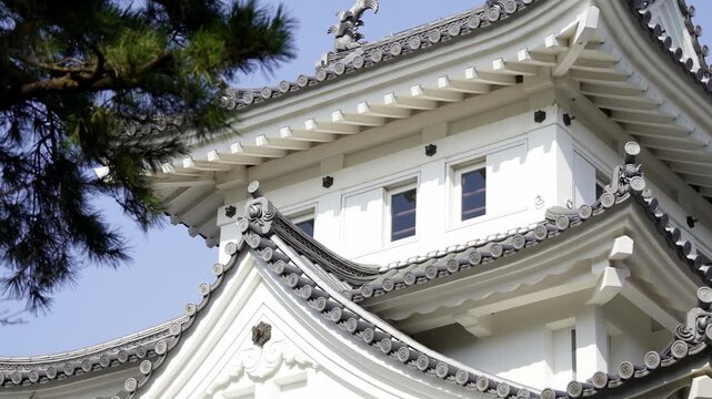 Close Up of Second Floor of Ogaki Castle