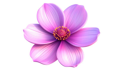 Fototapeta premium A close-up, digitally rendered flower with delicate, layered petals in soft pinks