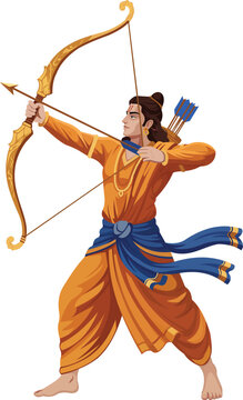 Ram Navami Lord Rama with Dhanush and Arrow Design 
