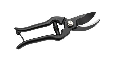 Black Steel Pruning Shears for Trees on Transparent Background