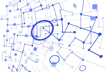 An abstract background with black lines and hexagons on a clean white backdrop, creating a sleek, futuristic tech design.