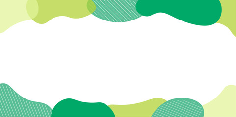 ナチュラルなグリーン抽象フレーム背景｜コピースペース付き バナー テンプレート素材
グリーンの背景,