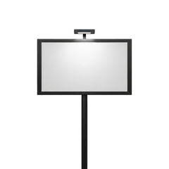 Obraz premium Blank billboard sign on a stand isolated on transparent background