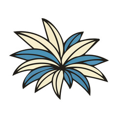 Stylized Tropical Foliage Icon