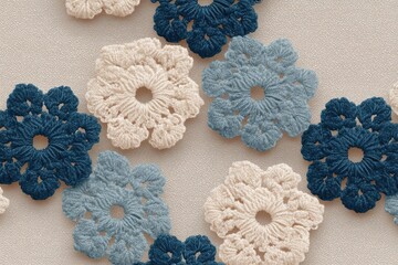 Delicate flowers in soft colors create charming, intricate croch
