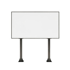 Blank billboard template isolated on transparent background