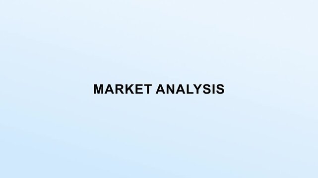 Market analysis strategy corporate text animation for professional presentation.