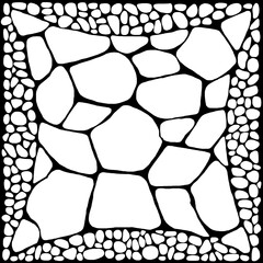 decorative stone pattern design with black and white pattern colors