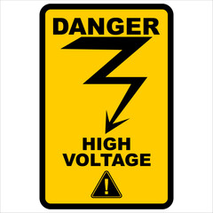 Danger, high voltage, sign vector