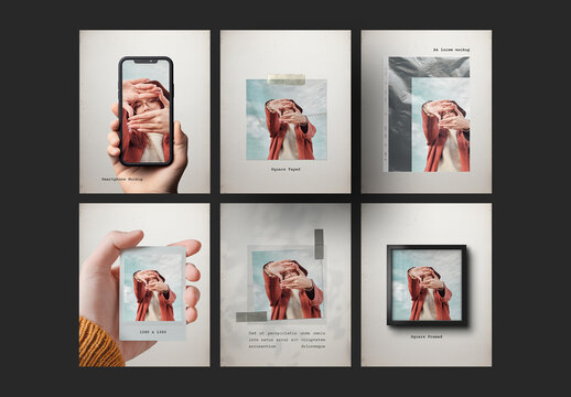 Social Media Posts With Various Frame Scenes