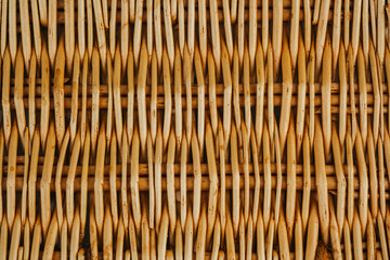 Naklejka premium Brown wicker weave texture for furniture or rustic interior background