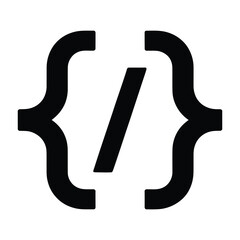 Coding & Programming Monogram Vector, Silhouette, Illustration