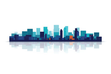 Obraz premium City skyline vector illustration with buildings and towers
