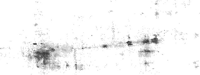 Obraz premium Halftone Dots Grunge Texture Overlay Black and White Distressed Background