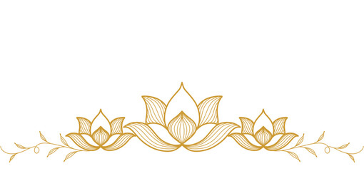 Vector design illustration of lotus flower and tree leaf branches for Vesak Day eps 2