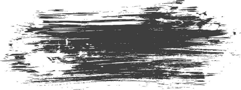 Grunge dark gray paint brush stroke texture element