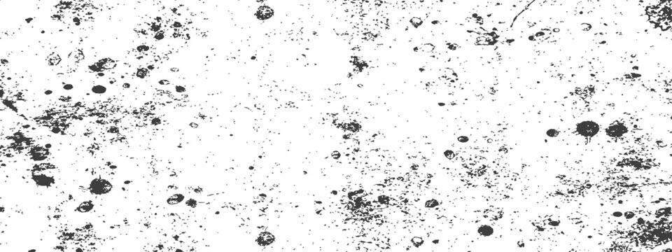 Grungy black and white distressed texture overlay with ink splatter effect