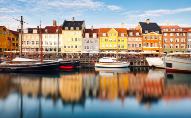 Obraz premium Copenhagen, Denmark on the Nyhavn Canal