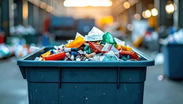 FlyPro Firefly Overflowing Bin of Hazardous Medical Waste Mixed Contents Visible Harsh Industrial f496eb 1